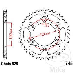 krone der übertragungsplatte 43t p-525 ø100 mm ø124 mm