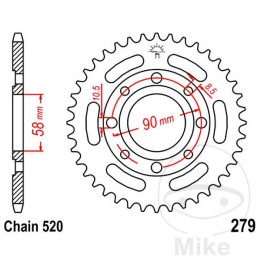 takaratas eturatas voimansiirto 38t p-520 ø58 mm ø90 mm