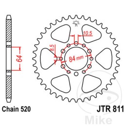 corona plato transmisión 39t p-520 ø64 mm ø84 mm