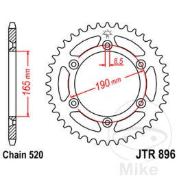 krone der übertragungsplatte 52t p-520 ø165 mm ø190 mm