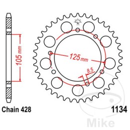 krone der übertragungsplatte 52t p-428 ø105 mm ø125 mm