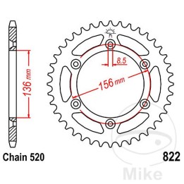 takaratas eturatas voimansiirto 47t p-520 ø136 mm ø156 mm
