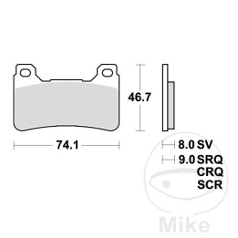pastiglie freno sinterizzate scr altn: 7320002