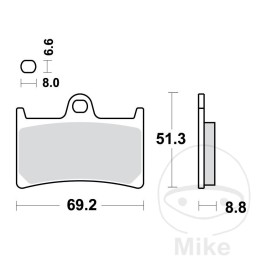 sintered brake pads trq altn: 7321441