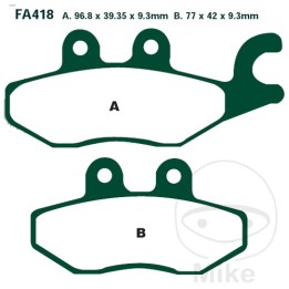 plaquettes de frein frittées hh scooter altn: 7874100