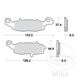 pastilhas de freio sinterizadas trq altn:7321730