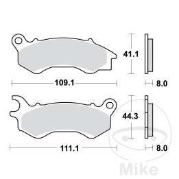 pastilhas de freio padrão scooter altn: 7323504