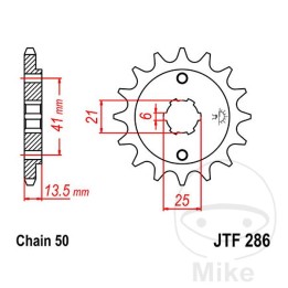 transmissionsked grova kuggar 15t 530 6 ø21/25