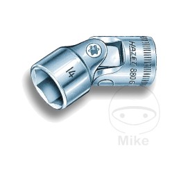 llave vaso hexagonal con cardán 3/8 16 mm 46 mm