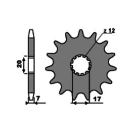 piñon delantero autolimpiable de acero 2064 - 428