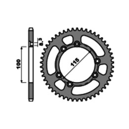 ultraleichtes aluminium-kettenblatt 4423-420
