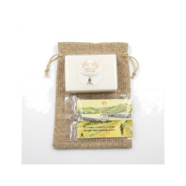 pack soap and gray handmade bracelet - gift, detail, hygiene, bracelet monjas benedictinas monasterio santa cruz sahagún