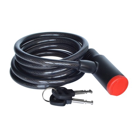 padlock, spiral with wrench, security cap, 180cm, bicycle