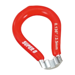 wrench, spokes, steel, asia 0 136" (3.45mm), red, bicycle tb-5560