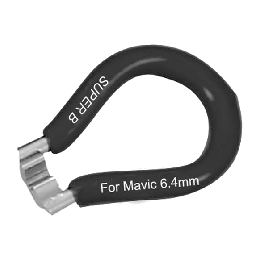 mavic® steel spoke wrench 6.4mm 7 teeth gray for bicycles - super b