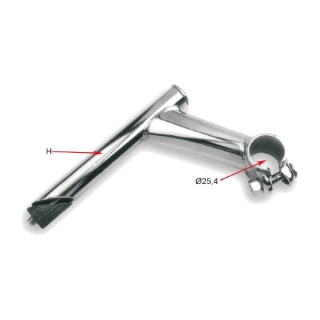 chromed handlebar steering stem for mtb and city bikes made of steel v bike
