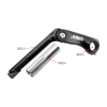 kalloy uno adjustable handlebar stem for mtb/city bicycle - silver