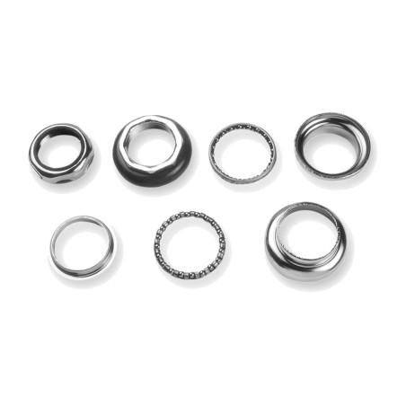 chrome screw-on headset set for mtb, city, bmx, children's, cyclocross and trekking bicycles v bike