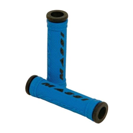 massi double density-gel grips, double density bicycle grips in black and blue