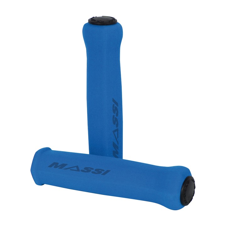 Empuñaduras de espuma Massi ELITE LIGHT para bicicletas en color rojo fluor y corcho