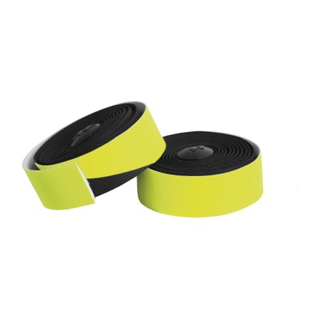 massi dual wave fluor bicycle handlebar tape - black/fluor green
