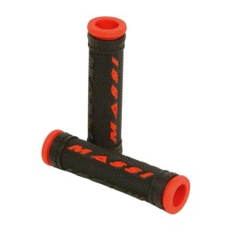 massi double density bicycle grips in black/red