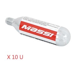 pack of 10 16g co2 cartridges to easily inflate your tires - massi