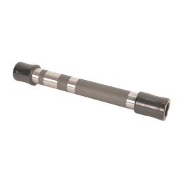 aksel af stål med adaptere og støvbeskyttelse til nav nexo boost mtb center lock 12x148 mm