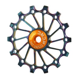 roulette wheel rear derailleur sram x-sync/shimano 12v narrow/wide oil slick 16t
