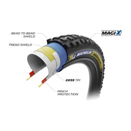 cubierta neumatico para bicicleta wild enduro mh 27.5x2.50 racing line plegable 63-584