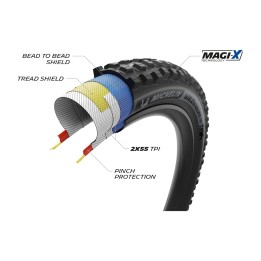 cubierta neumatico para bicicleta wild enduro ms 29x2.40 racing line plegable 61-622