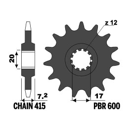 standard rautapieni 600-415