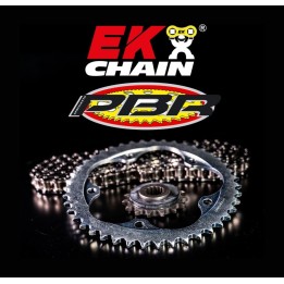 kit de chaîne de transmission pour moto avec couronne en acier ek/pbr 520 srx2 16/38-110