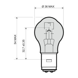 ampoule de moto 12v 35/35w ba20d 246.510.311