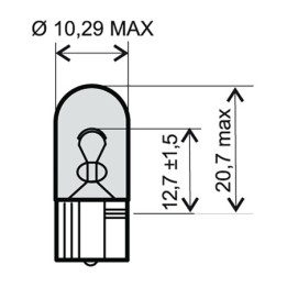 žárovka pro motocykl 12v 3w t10 246.510.261