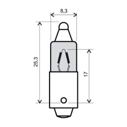žárovka pro motocykl 12v 23w ba9s 246.510.025