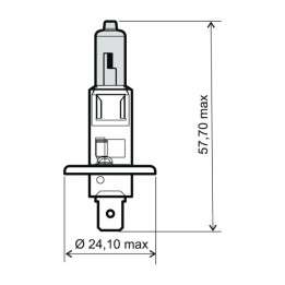 modrá žiarovka pre motocykel 12v 55w h1 246.510.031