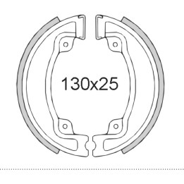 sabates de fre posteriors per a moto 130x25 mm 225.120.401