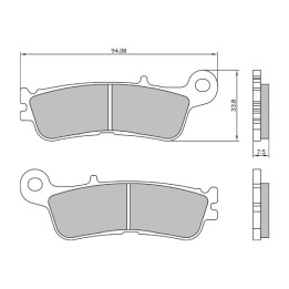 pastilles de fre sinteritzades davanteres per a moto 94,1x33,8x7,5 mm 225.103.793