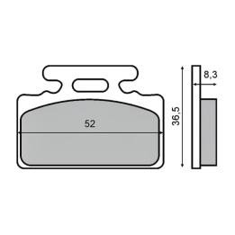 pastilles de fre orgàniques davanteres per a moto 52x36,5x8,3 mm 225.103.440