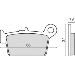 pastilles de fre orgàniques posteriors per a moto 66x37x7,6 mm 225.103.020