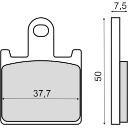 pastilles de fre sinteritzades davanteres per a moto 37,7x50x7,5 mm 225.102.943