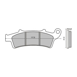 pastilles de fre sinteritzades davanteres per a moto 117,5x41,5x8,6 mm 225.102.673