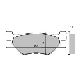 pastilles de fre sinteritzades davanteres i posteriors per a moto 100x39x12 mm 225.101.413