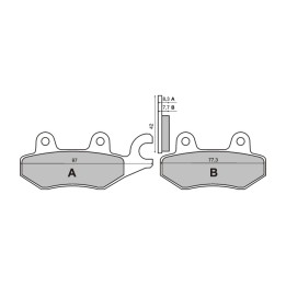 pastilles de fre sinteritzades davanteres i posteriors per a moto 97x42x8,3 mm 225.101.073