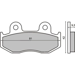 pastilles de fre sinteritzades davanteres i posteriors per a moto 81x42x9,3 mm 225.100.273