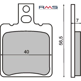 organikus első és hátsó fékbetétek motorkerékpárhoz 40x56,5x7 mm 225.100.010