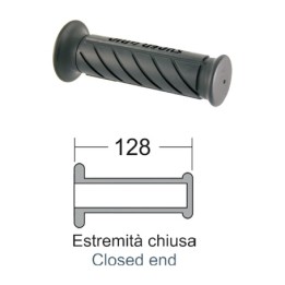 čierne gumené rukoväte s extra priľnavosťou pre skúter 128 mm 184.160.230