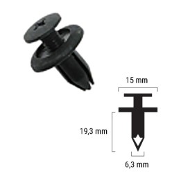 plastnit för motorcykelkåpa 121.832.016
