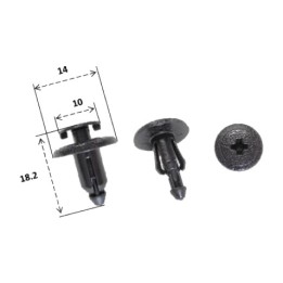 reble de plàstic per a carenat de moto 121.832.003